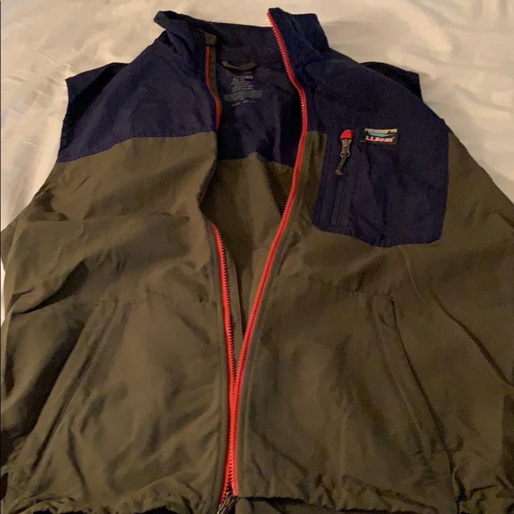 VINTAGE L.L. Bean vest navy/orange/green